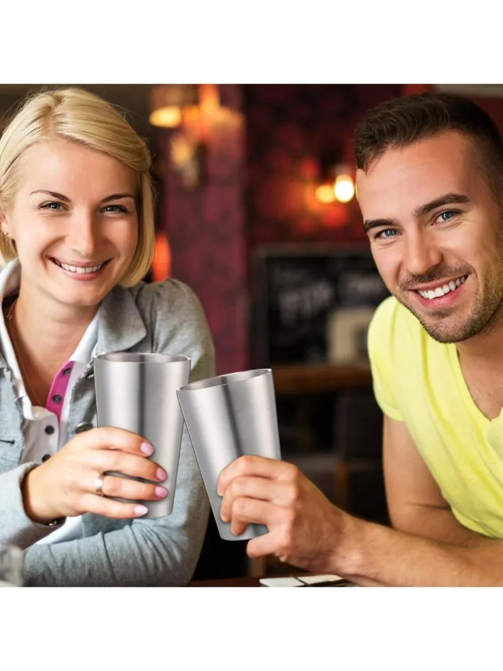 12 Pack Insulated Stainless Steel Cups - 12oz Double Wall Stackable Tumblers for